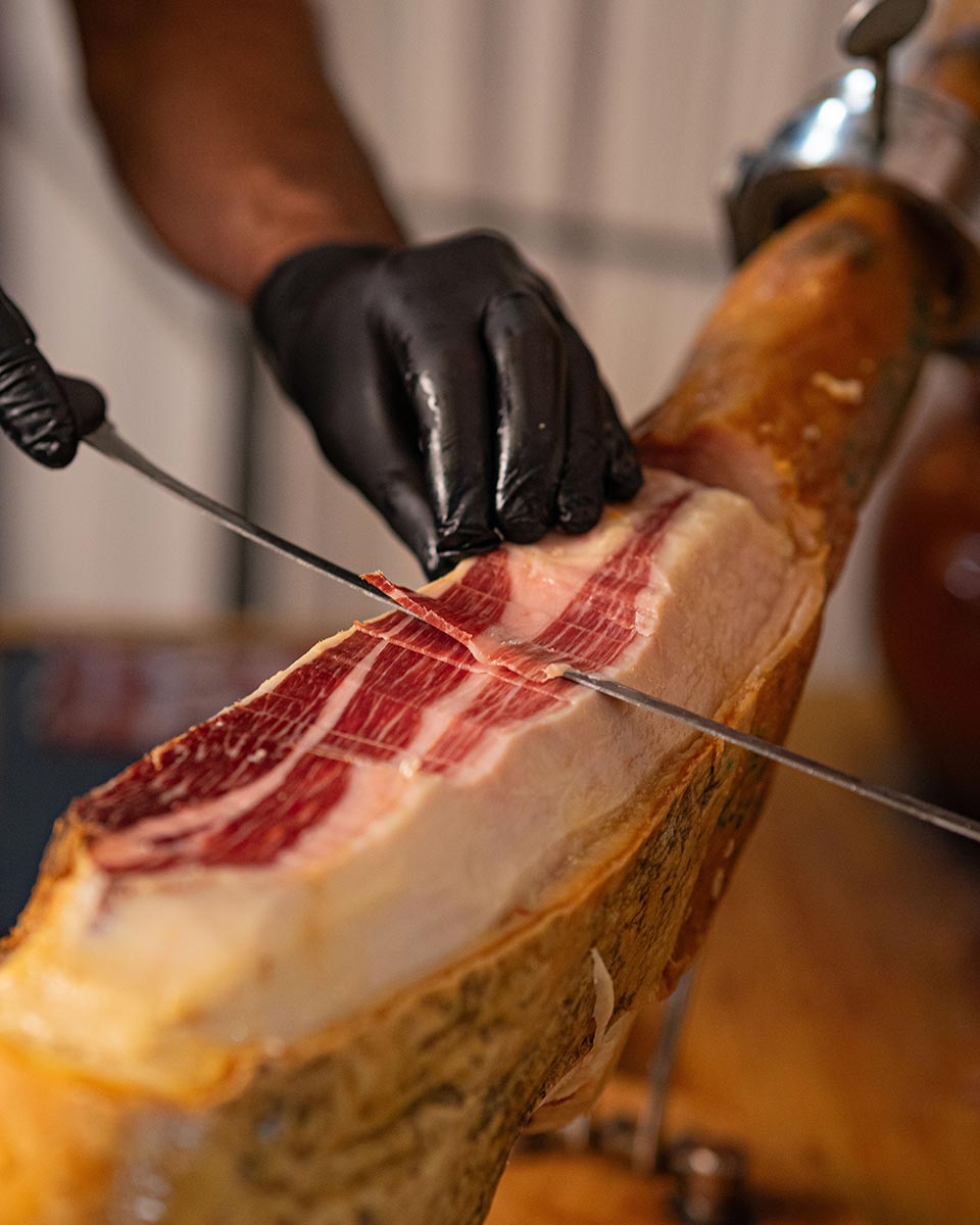 Presentación de Tabla de Jamón y Queso de la Bodega La Niña Inés